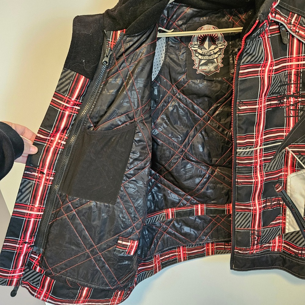 Castle X Racewear Snowmobile Jacket Mens M Red Black Reissa Hitena Winter - Picture 4 of 16